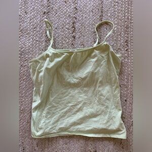 JJill Tank Built In Shelf Bra XXL pale yellow Perfect layer. Excellent